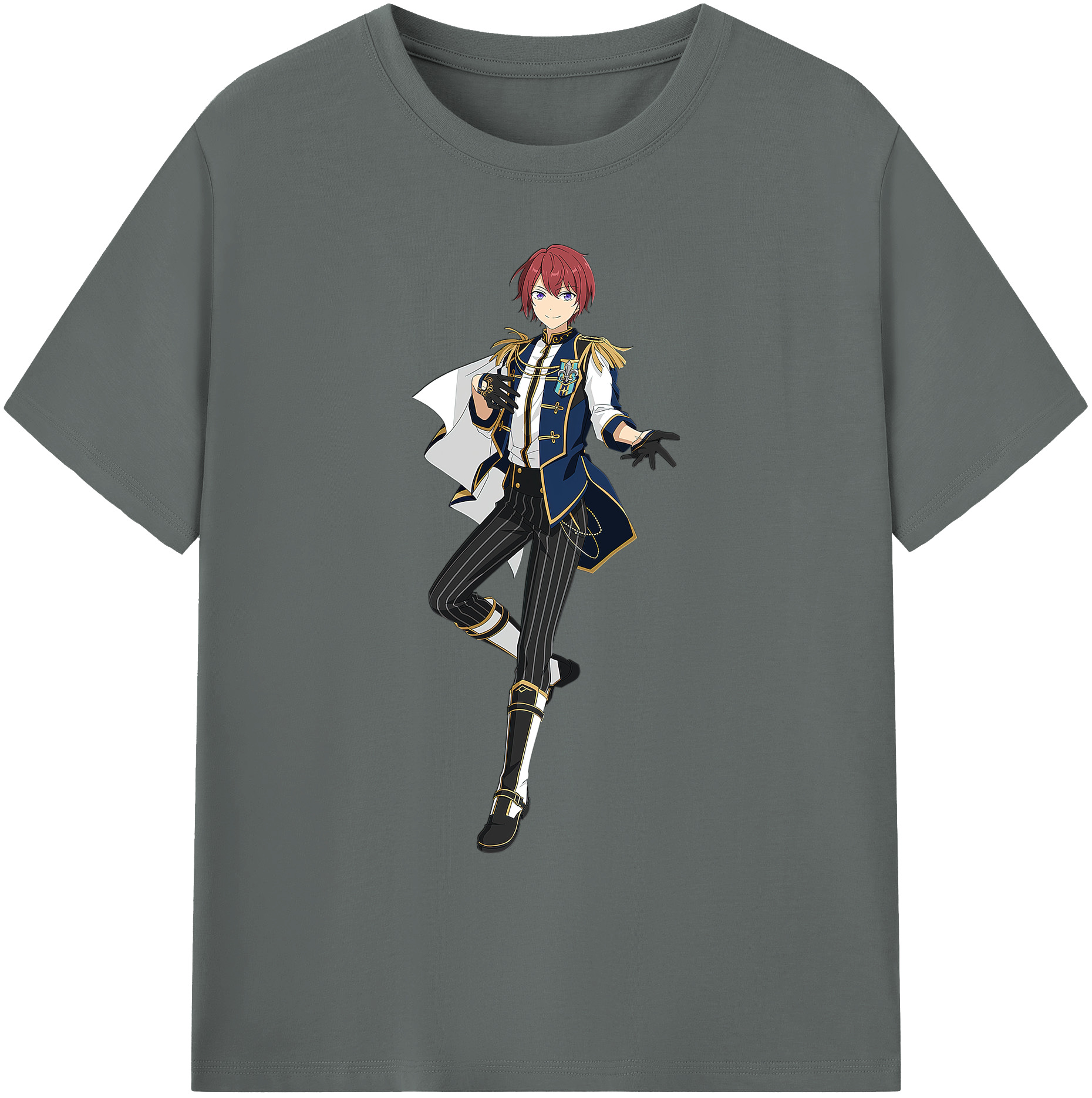 （画像用） あんさんぶるスターズ! Ensemble Stars 綿100％ メンズ半袖Tシャツ｜肌触りやわらか＆通気性